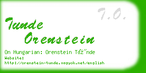 tunde orenstein business card